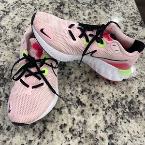 Pink Nike Renew tennis shoes!